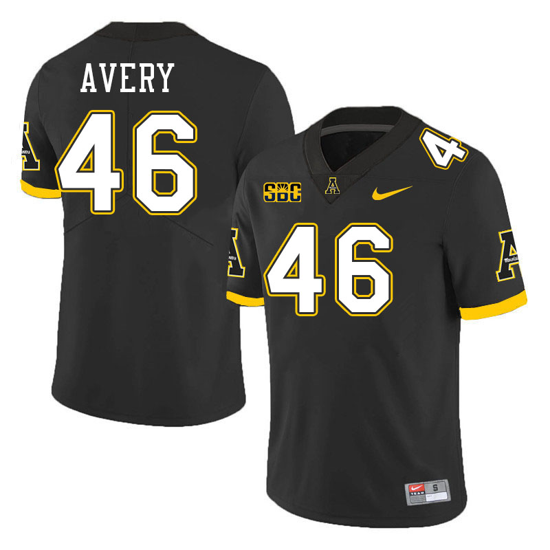 Appalachian State Mountaineers #46 Nick Avery College Football Jerseys Stitched-Black Appalachian State Mountaineers #46 Nick Avery College Football Jerseys Stitched-Black